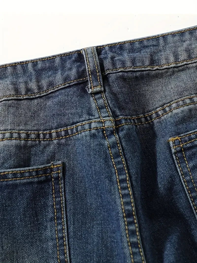 Dame Høy Midje Løse Jeans 7