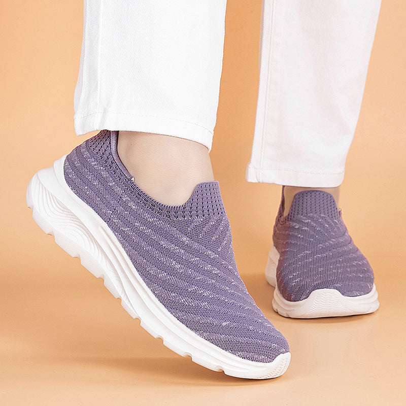 Dame Joggesko Slip-On Pustende Design for Fritid og Sport 1