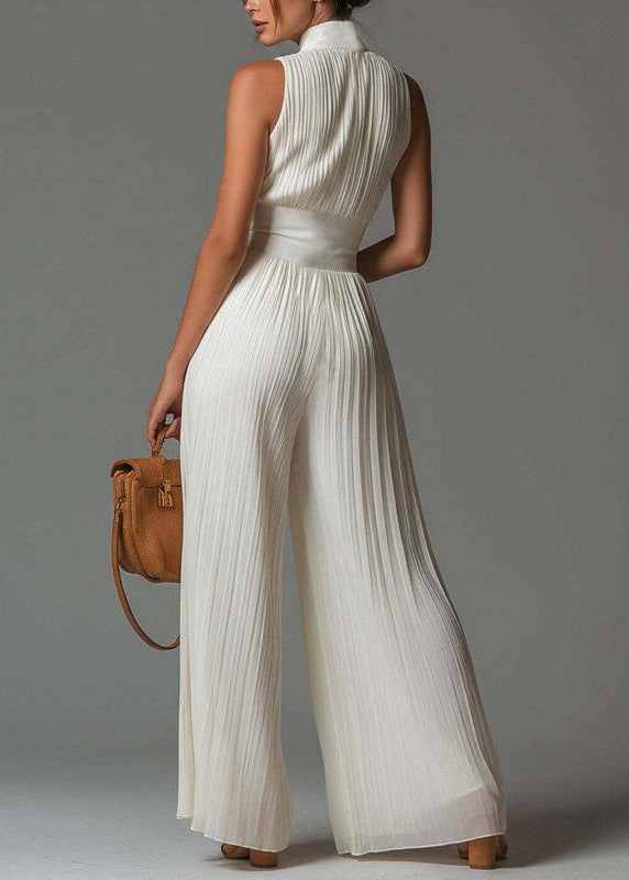Dame Jumpsuit Ermeløs Rynket Design 2