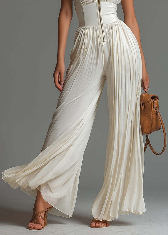 Dame Jumpsuit Ermeløs Rynket Design 3