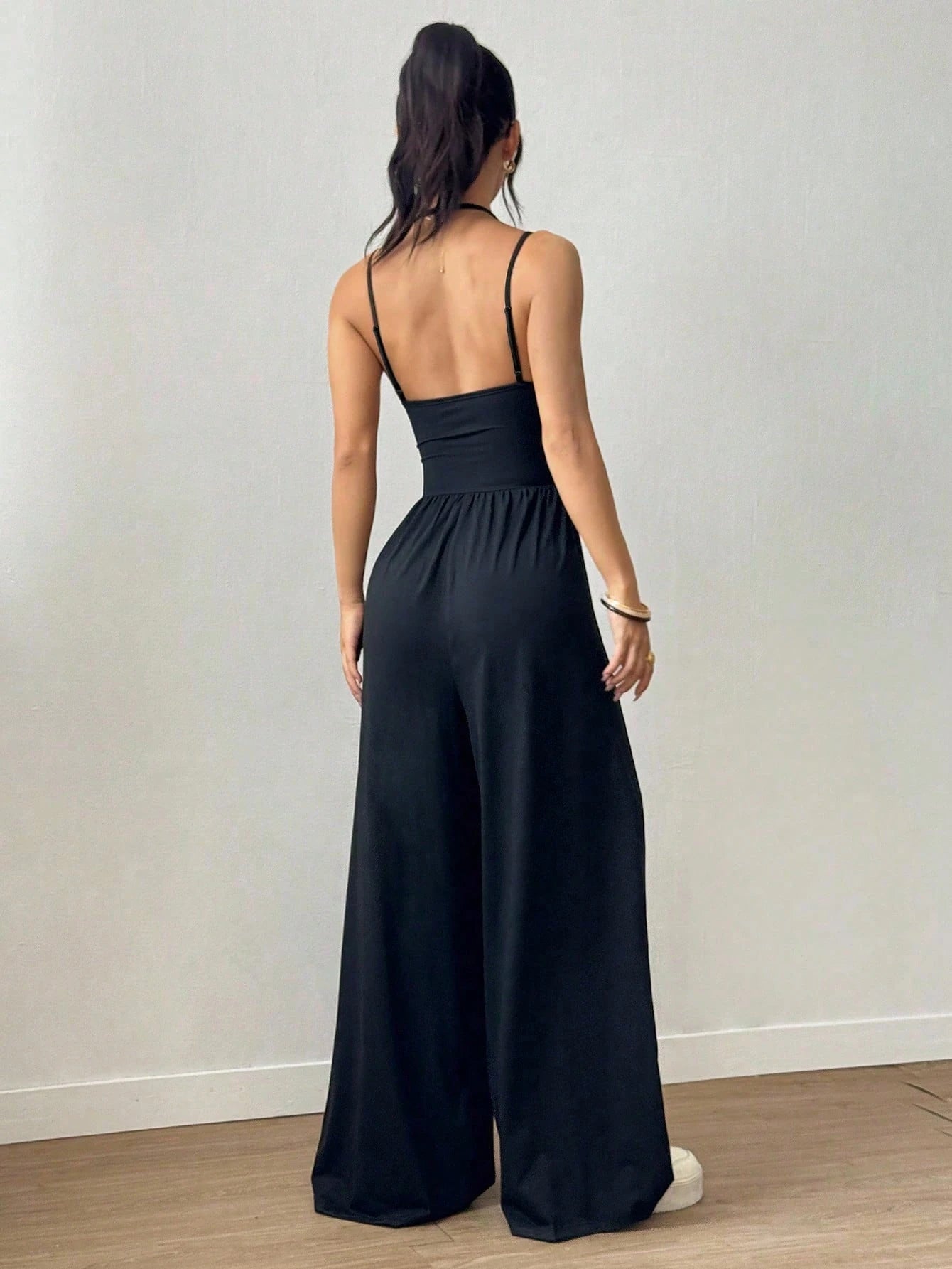 Dame Jumpsuit Løs Plissert Stilmessig 1