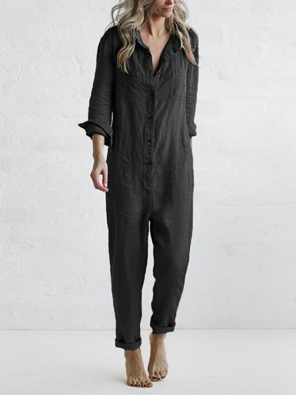 Dame Jumpsuit Uformell med Lange Ermer 8