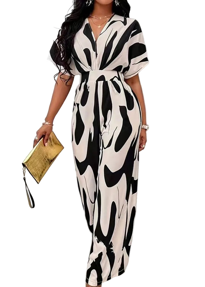 Dame Jumpsuit med Elastisk Midje Moderne Stil 0