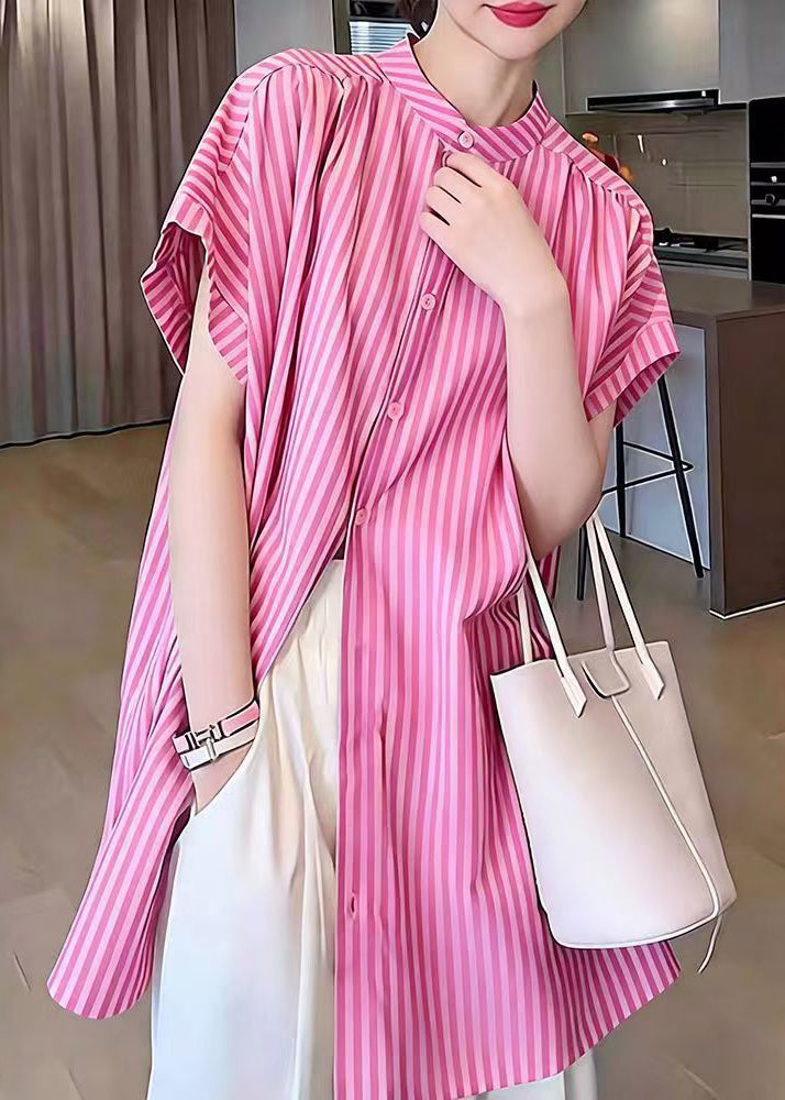 Dame Knappeskjorte Striper Casual 1