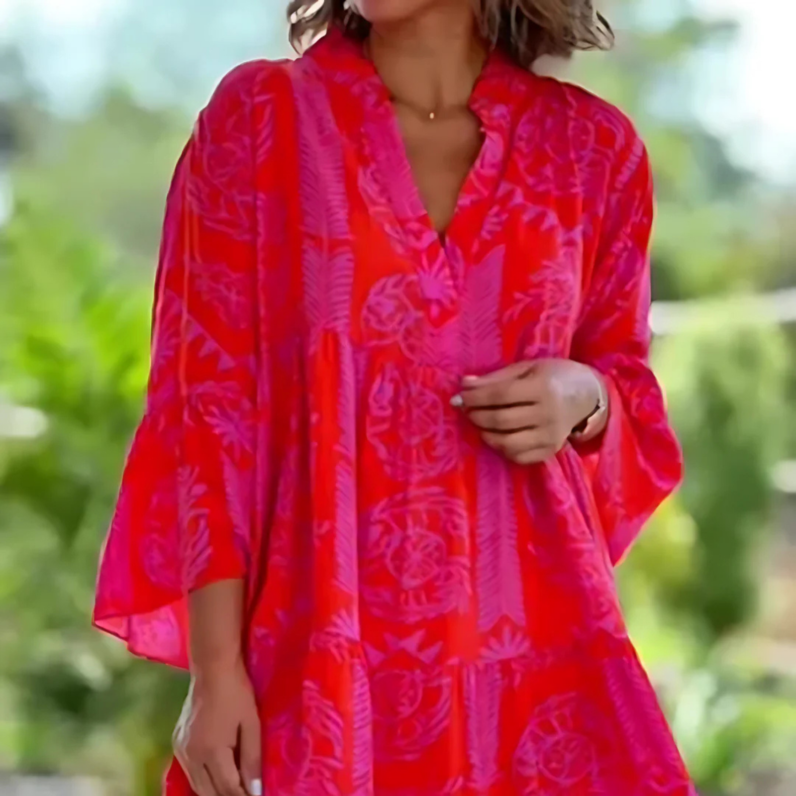 Dame Lang Sommerkjole Flytende Design 2