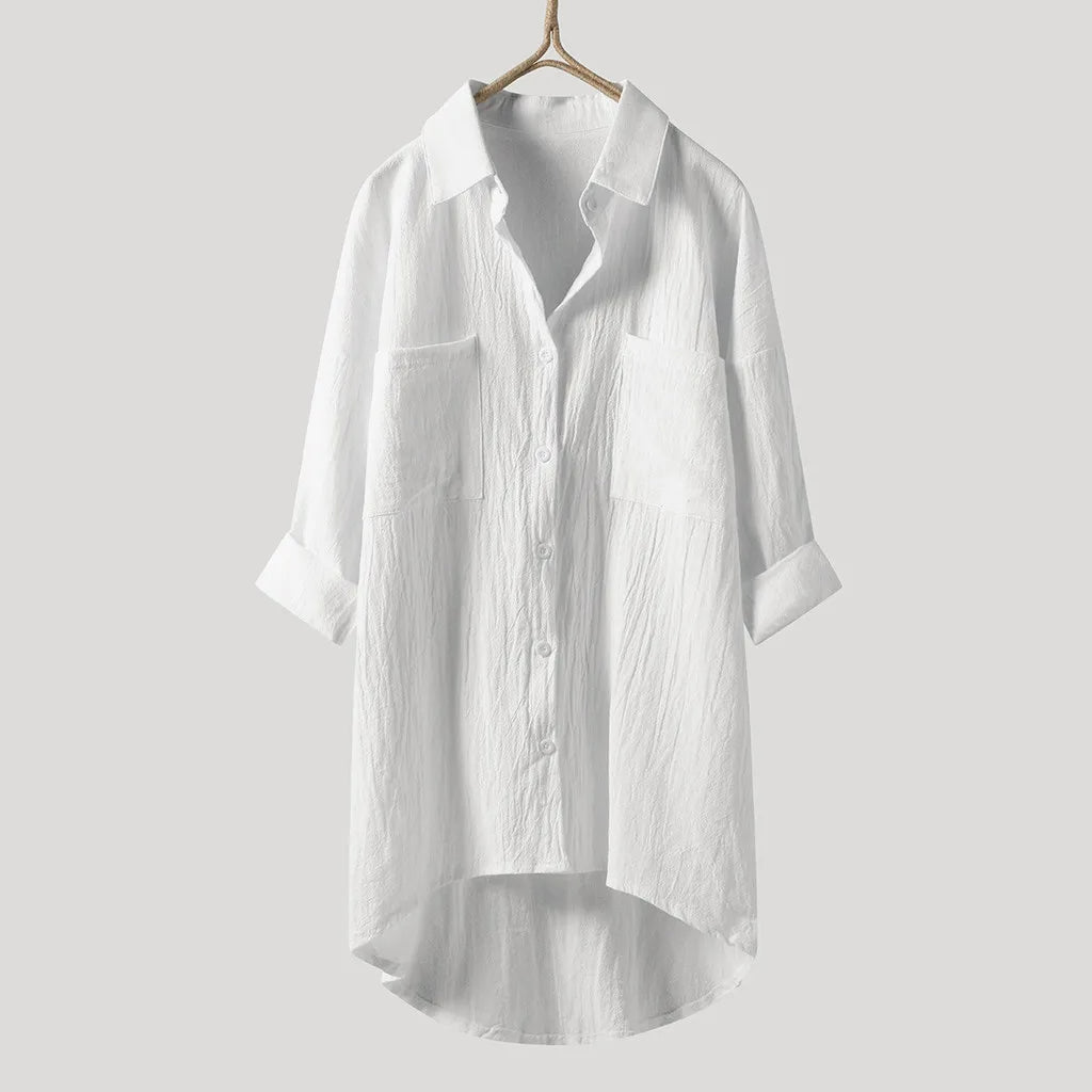 Dame Langermet Bluse Avslappet Stil 2