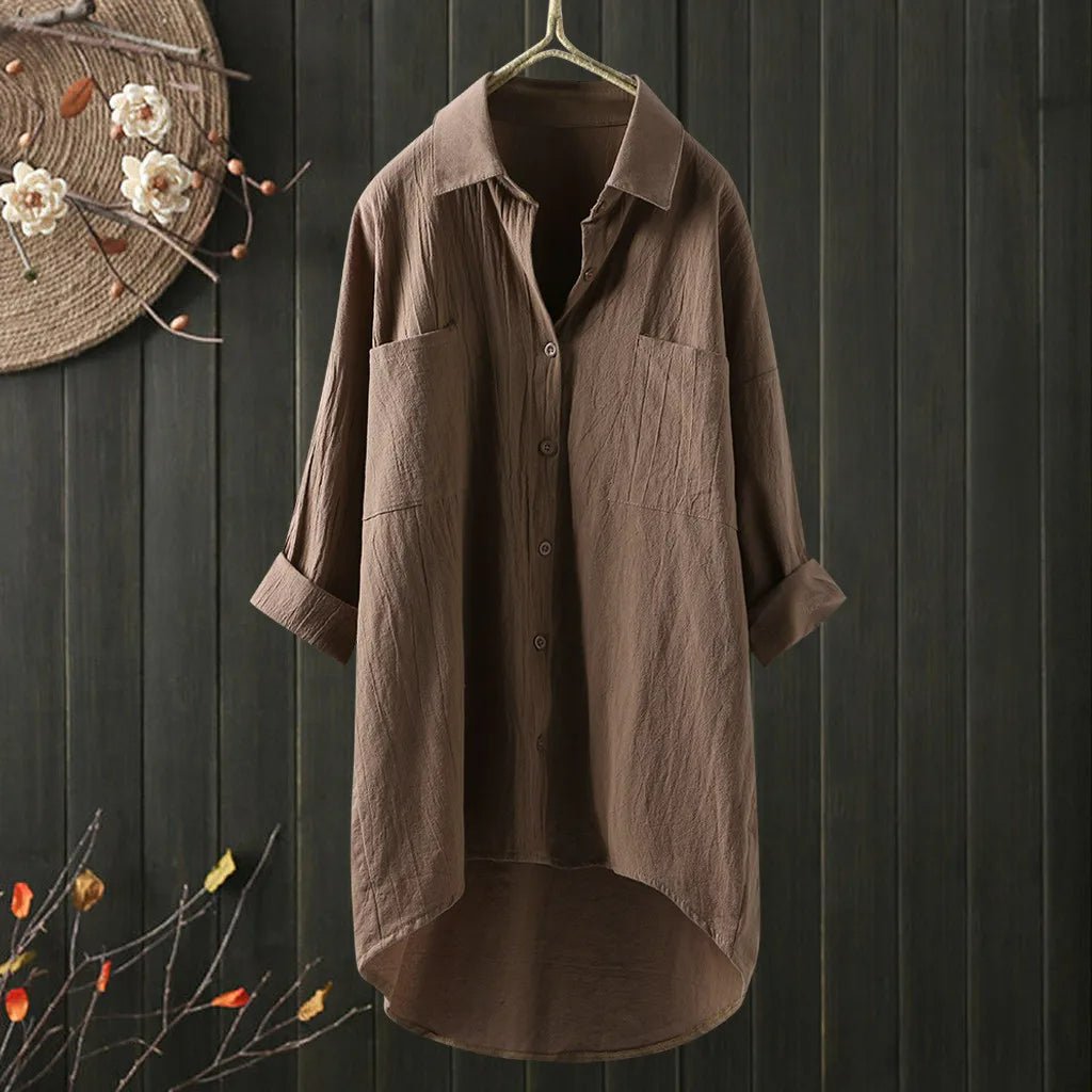 Dame Langermet Bluse Avslappet Stil 6