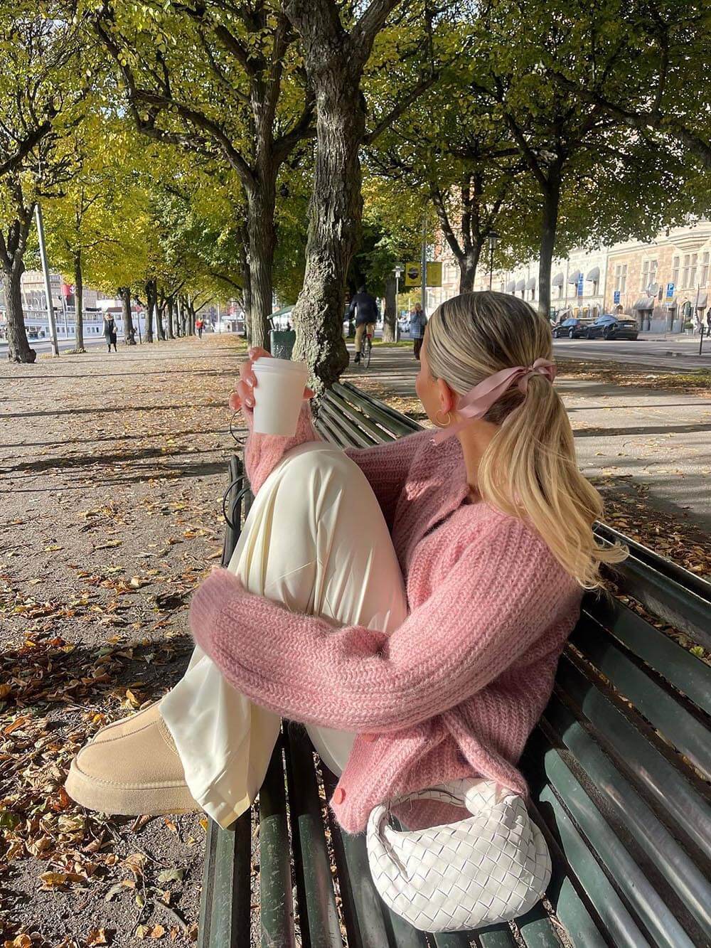 Dame Langermet Cardigan Uformell Stil 6