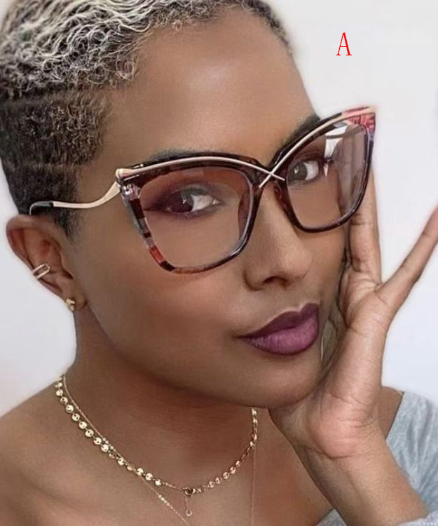 Dame Lesebriller Cat Eye Metallramme Med Anti Blått Lys 0