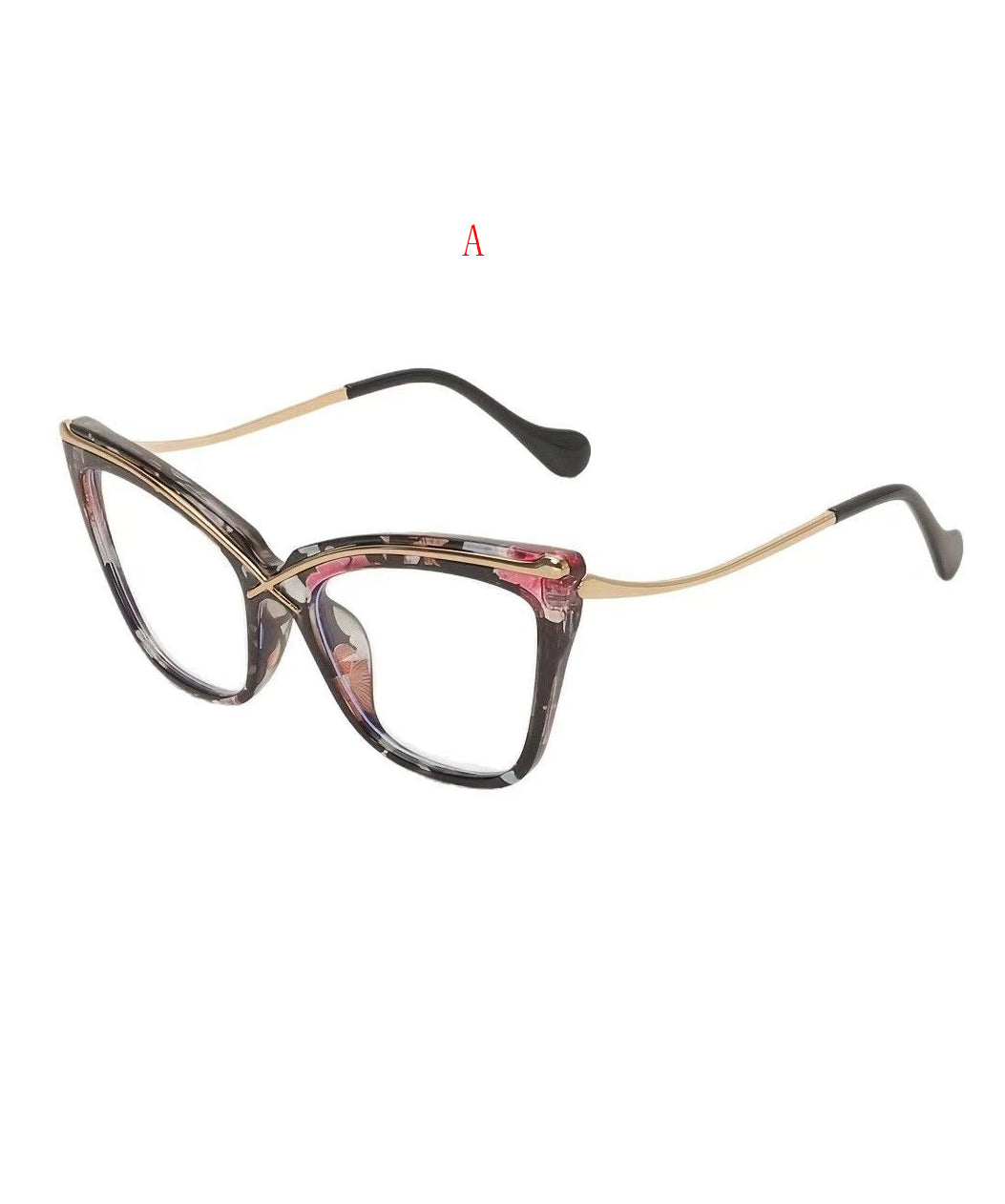 Dame Lesebriller Cat Eye Metallramme Med Anti Blått Lys 4