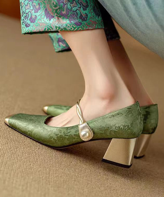 Dame Loafers Chunky Hæl Stilig Design 2