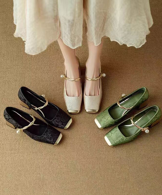 Dame Loafers Chunky Hæl Stilig Design 4