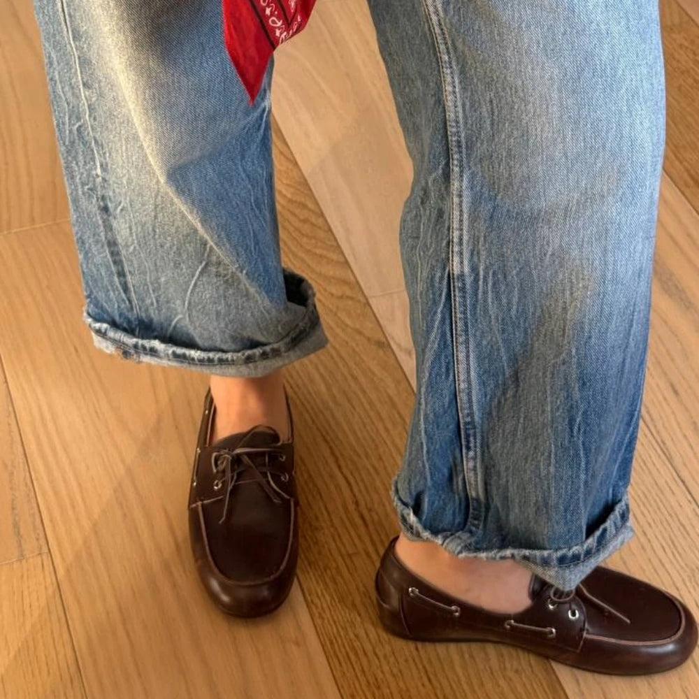 Dame Loafers Flats Komfortable 4