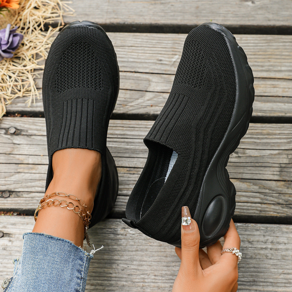 Dame Løpesko Slip-On Pustende Design for Hverdagsbruk 4