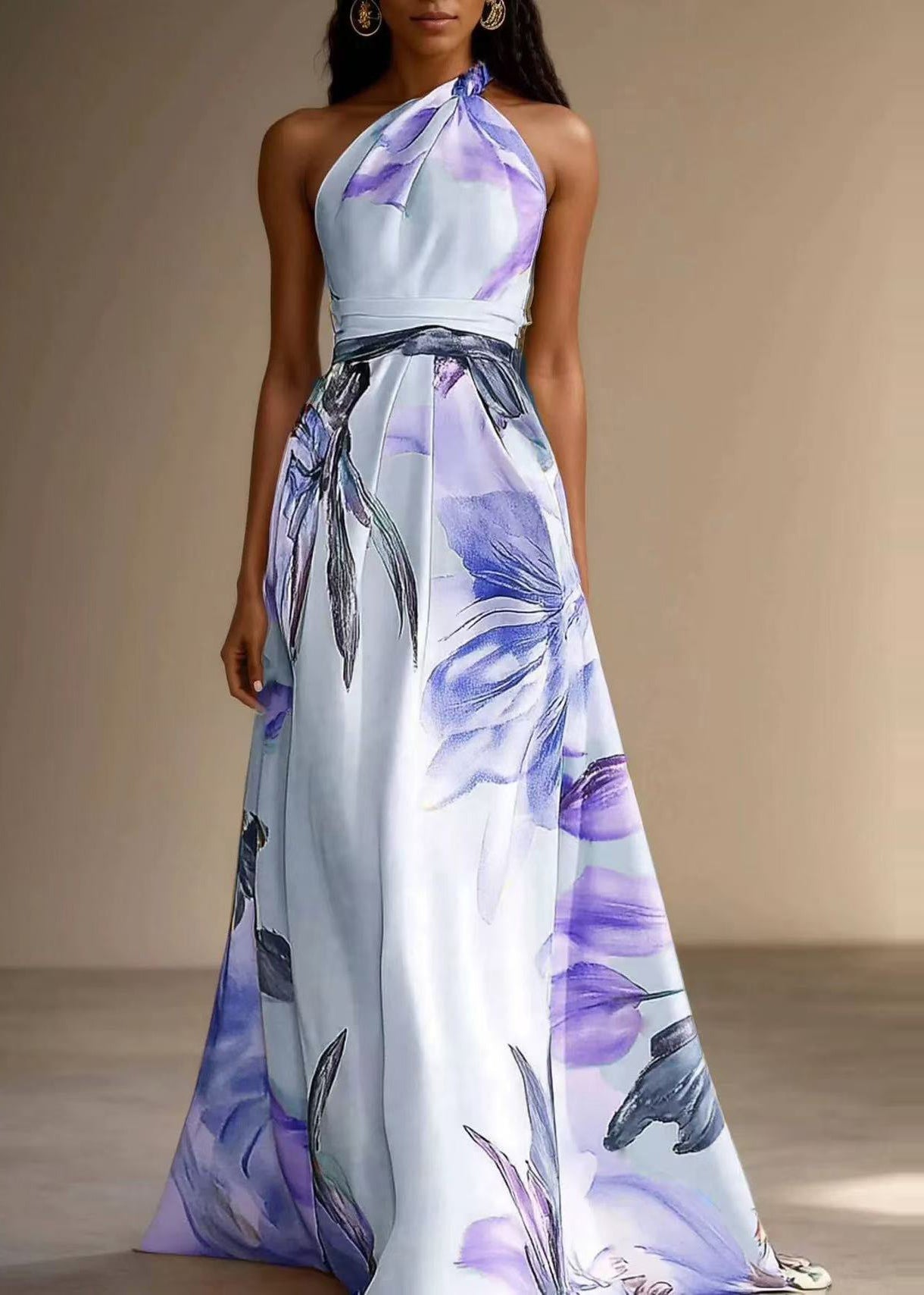 Dame Maxi Kjole Asymmetrisk Design 0
