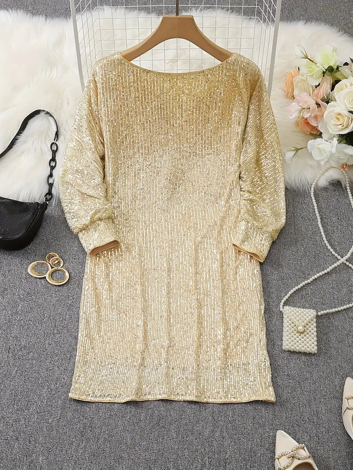 Dame Minikjole Off-Shoulder med Paljetter 7