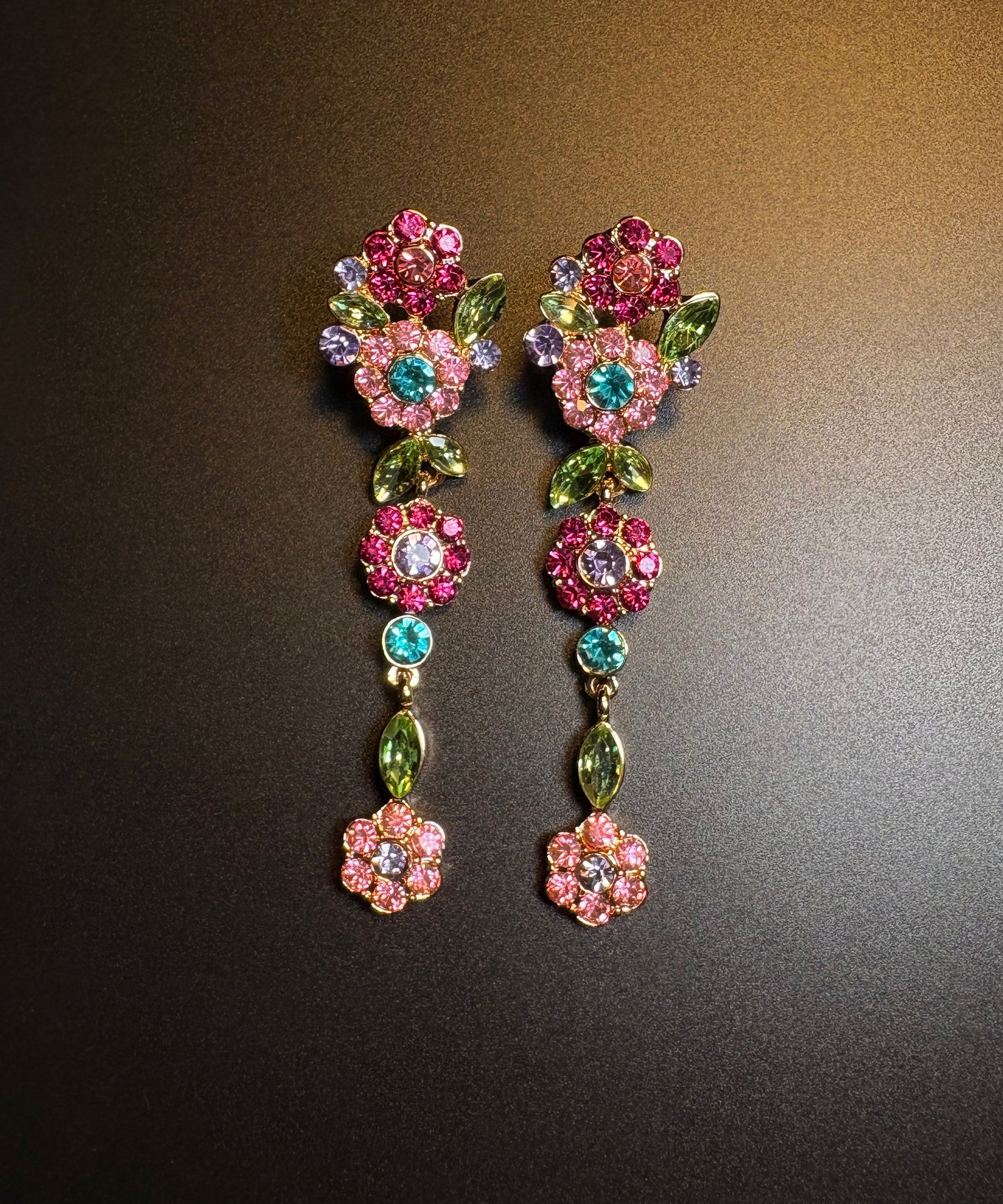 Dame Øredobber Blomster Design Dråpeformet 2