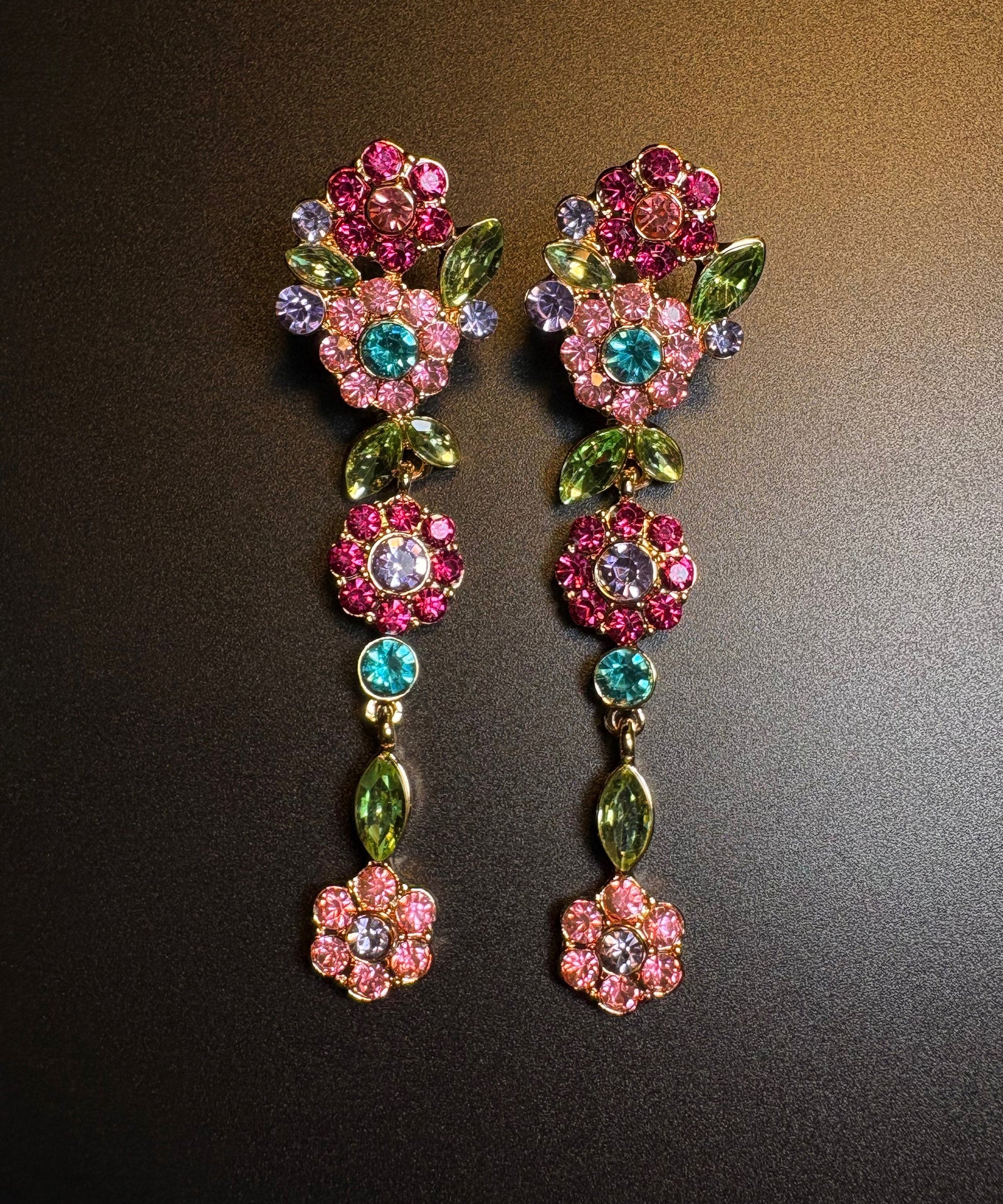 Dame Øredobber Blomster Design Dråpeformet 4