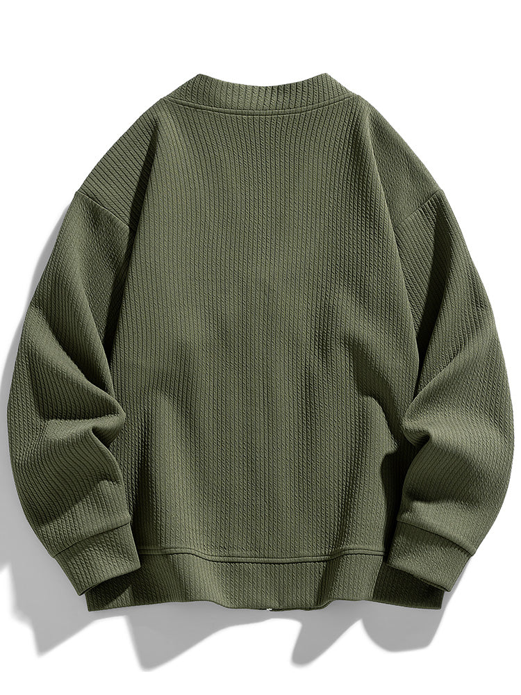 Dame Oversized Cardigan med Glidelås Moderne Stil 4