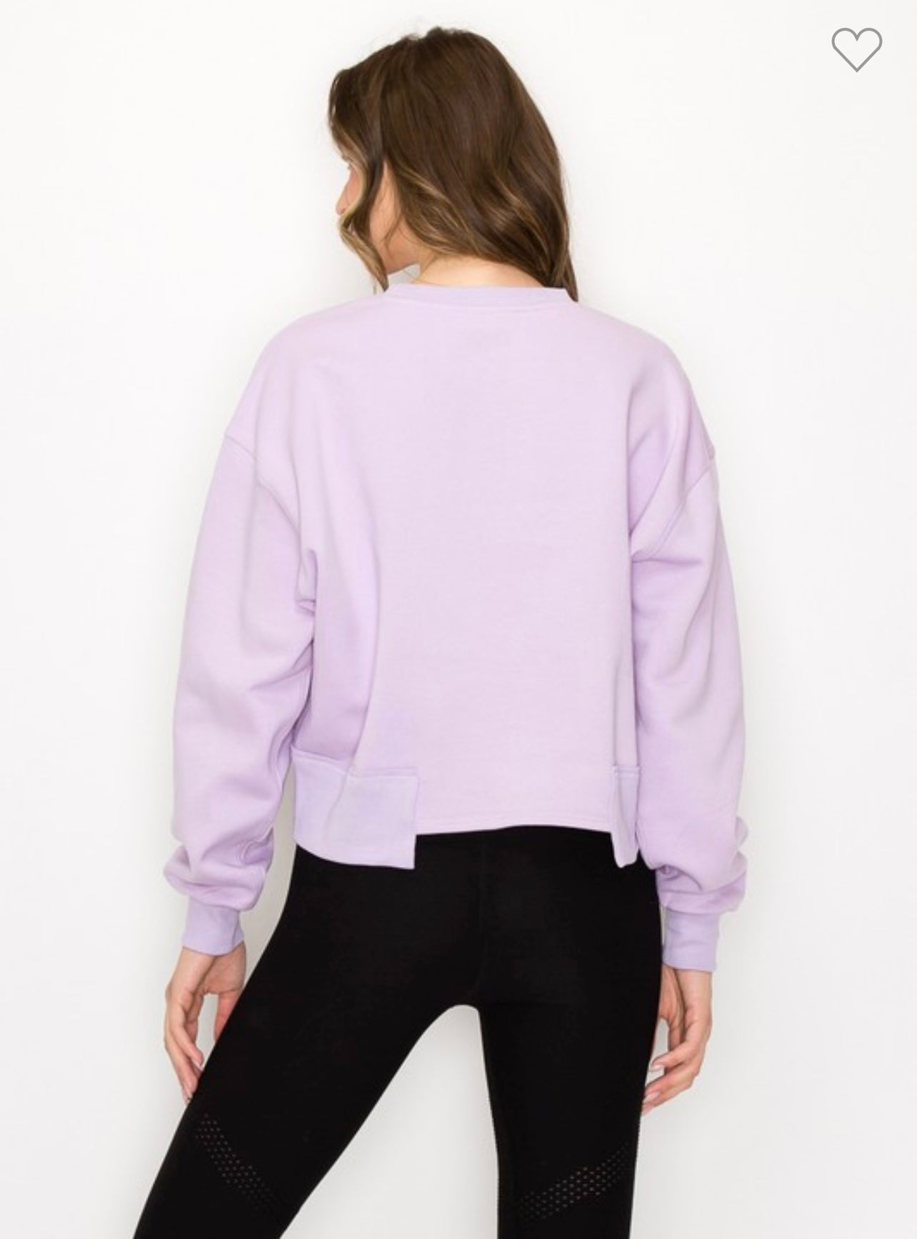 Dame Oversized Cropped Sweatshirt 100% Bomull 1