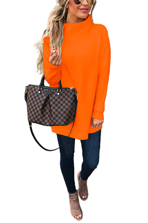 Dame Oversized Genser med Falsk Hals 6