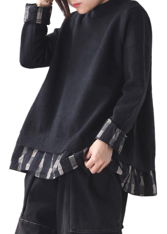 Dame Oversized Genser med O-hals 0