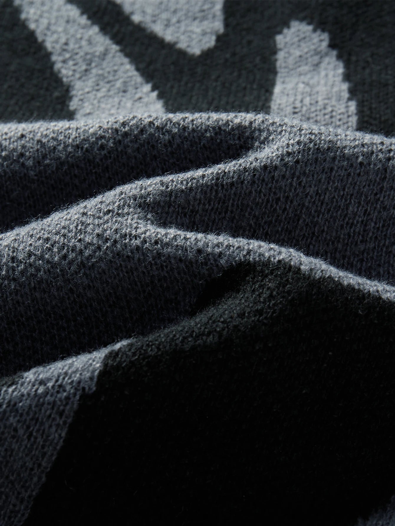 Dame Oversized Strikkegenser Abstrakt Mønster Moderne Stil 6