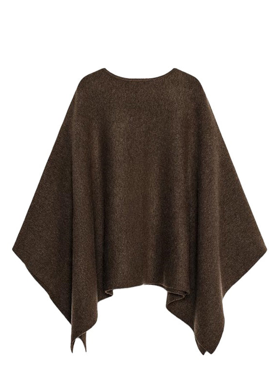 Dame Oversized Strikket Topp med Kappeermer 4