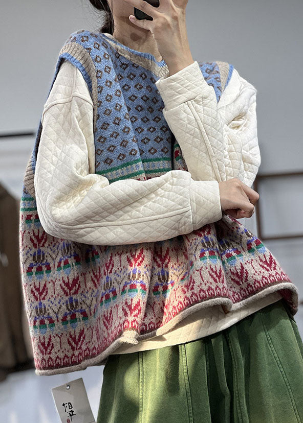 Dame Oversized Strikket Vest i Ull 2
