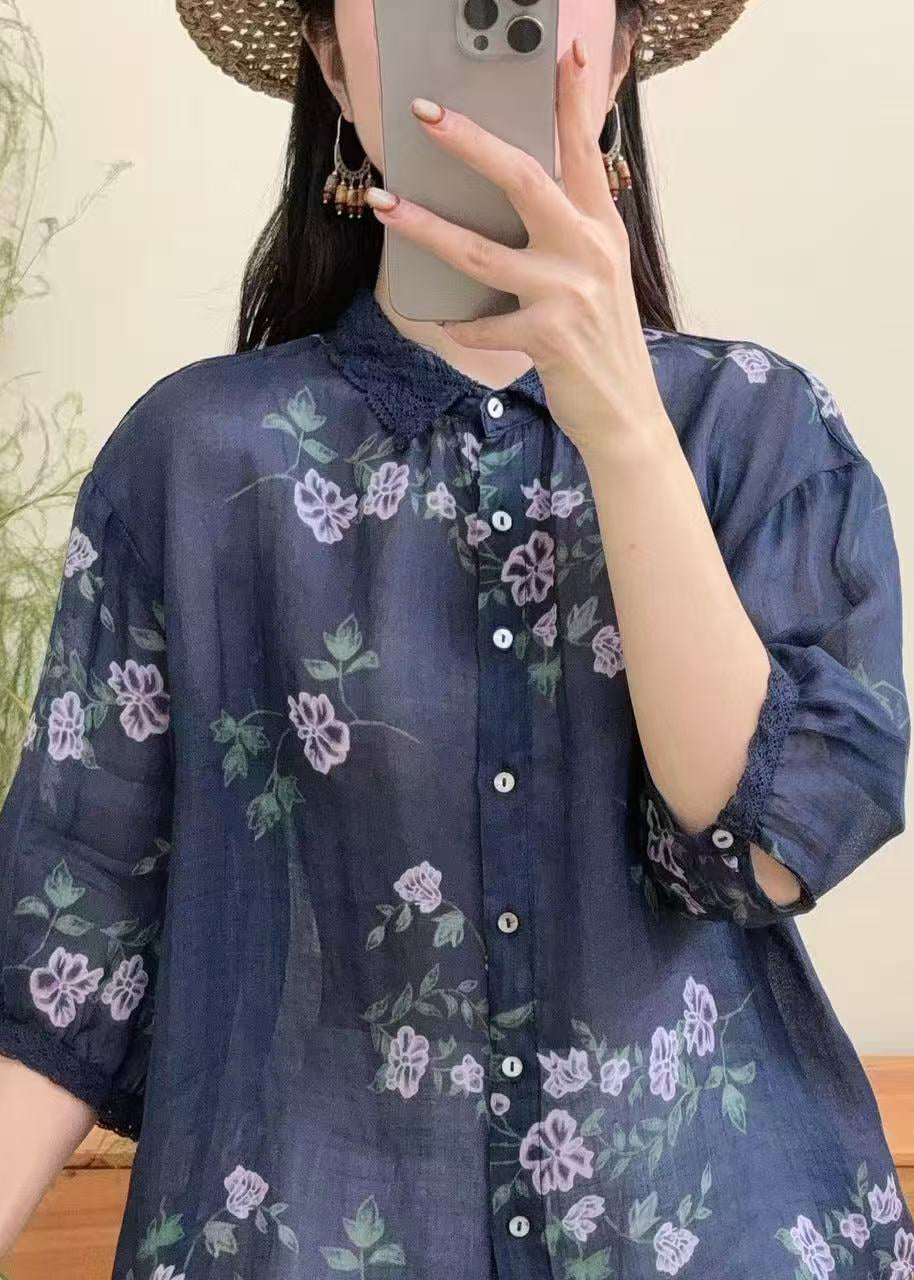 Dame Oversized Topp med Trykk 3