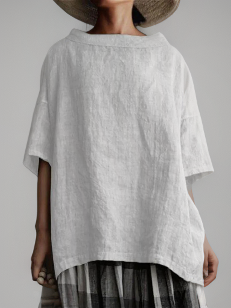 Dame Oversized Tunika med Båthals 3