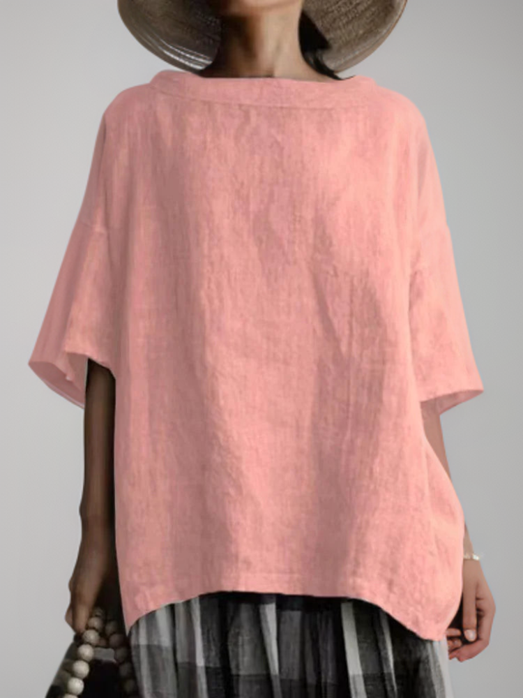 Dame Oversized Tunika med Båthals 4