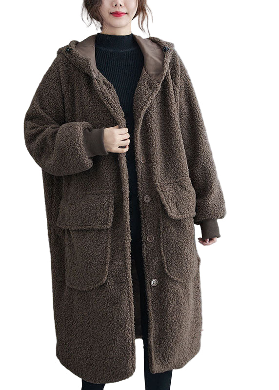 Dame Parka med Hette og Lommer 0