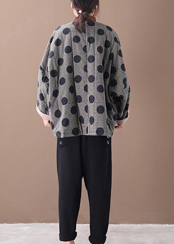 Dame Parkas V-hals Rutete Design - Trendy og Komfortabel 3