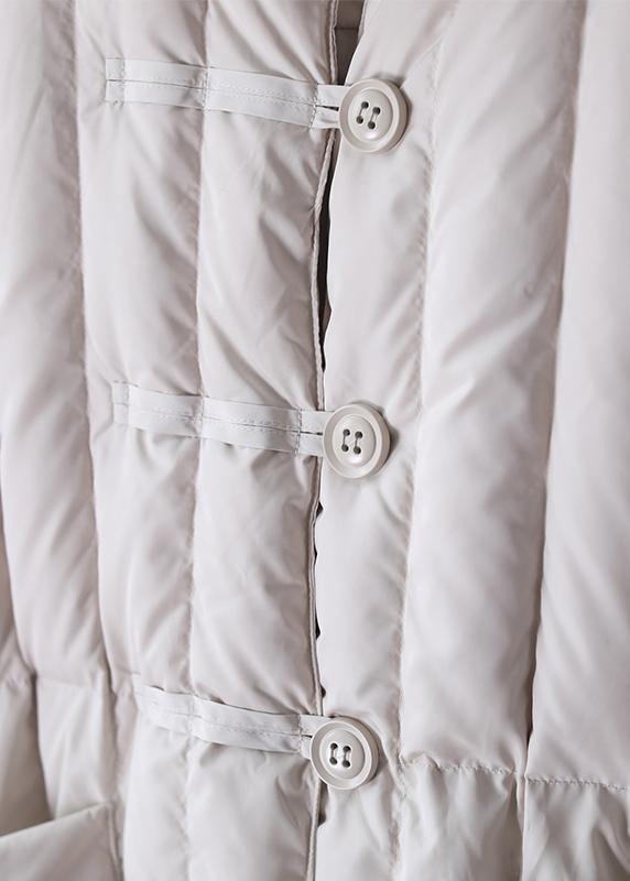 Dame Plus Size Vinter Frakk med Hette og Store Lommer 5