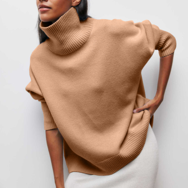 Dame Rollkragen Pullover Casual Ull 2