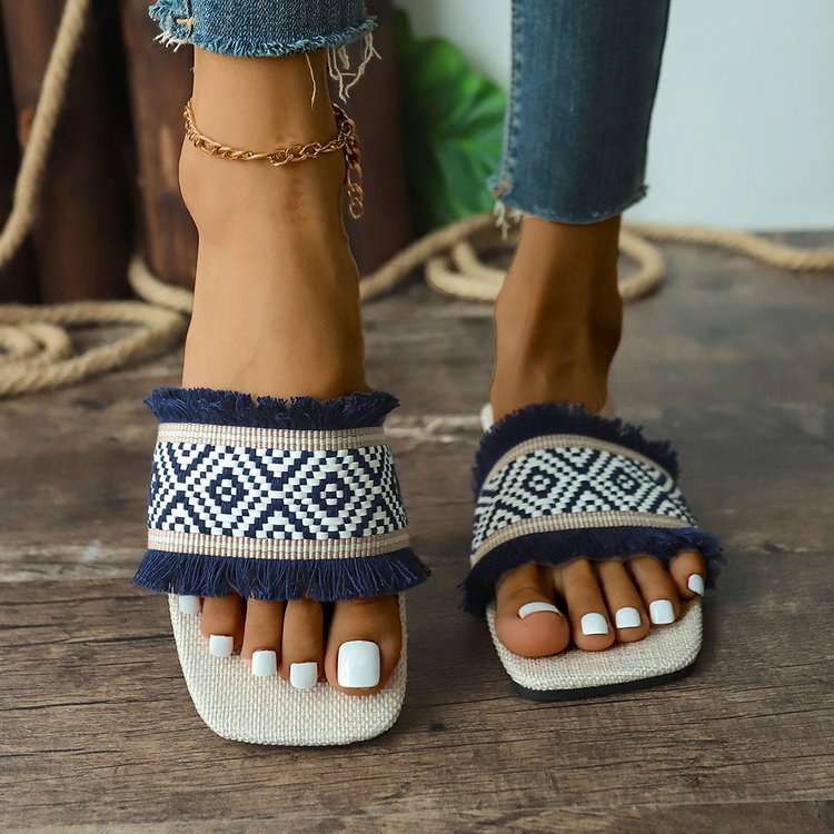 Dame Sandaler Bohemian med Frynser 1