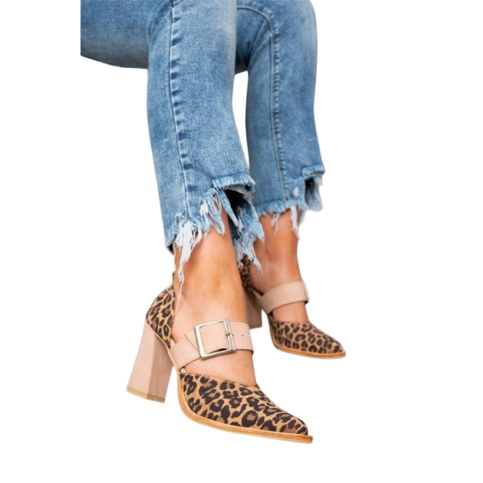 Dame Sandaler Leopardmønster Høy Hæl 0