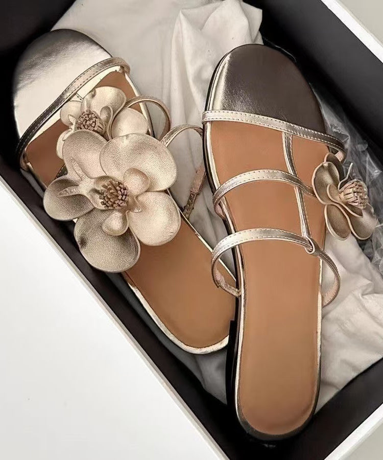 Dame Sandaler Peep Toe Blomsterdesign 1