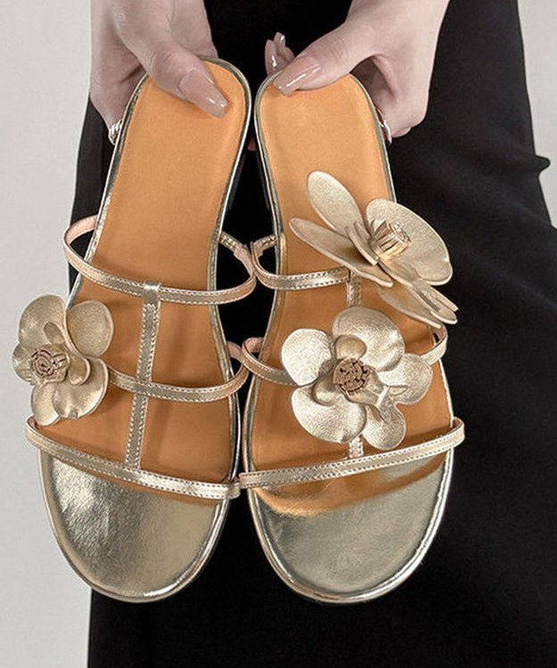 Dame Sandaler Peep Toe Floral Design 1