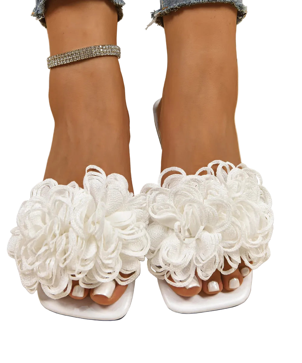 Dame Sandaler Peep Toe med Blomsterdetaljer 0