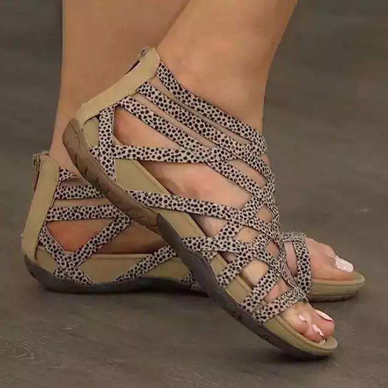 Dame Sandaler Romerske Flate for Sommerbruk 8