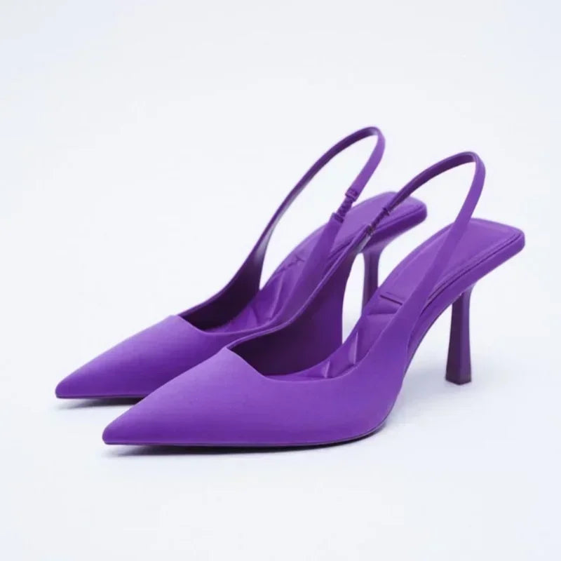 Dame Sandaler Slingback Med Spiss Tå 1