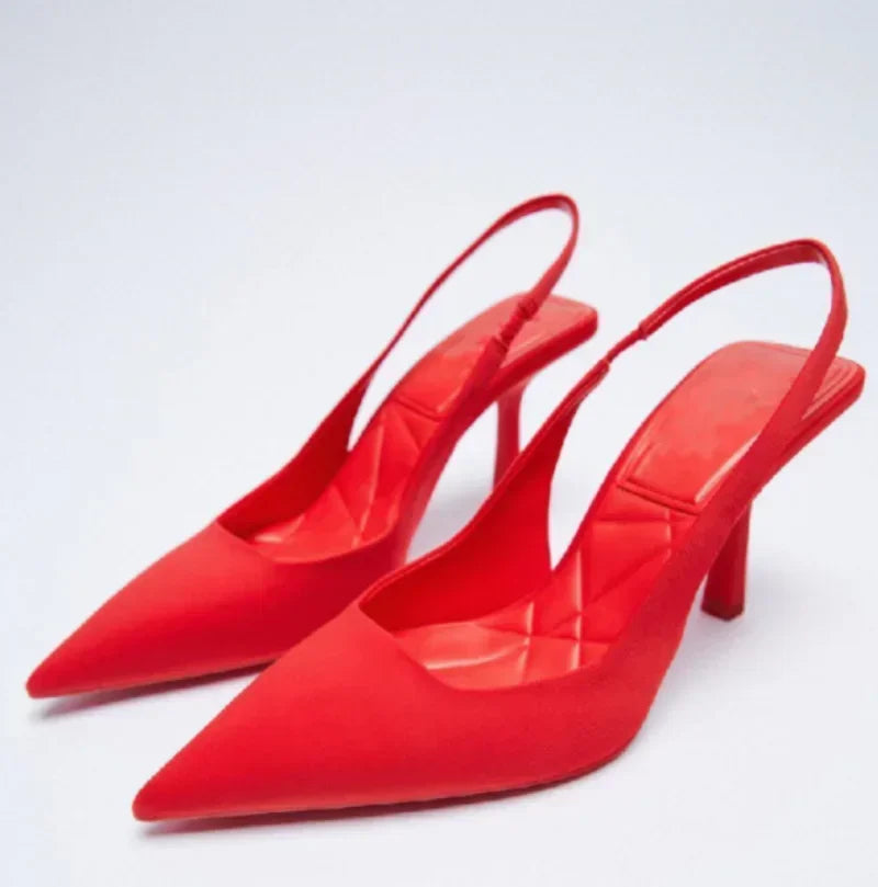 Dame Sandaler Slingback Med Spiss Tå 3