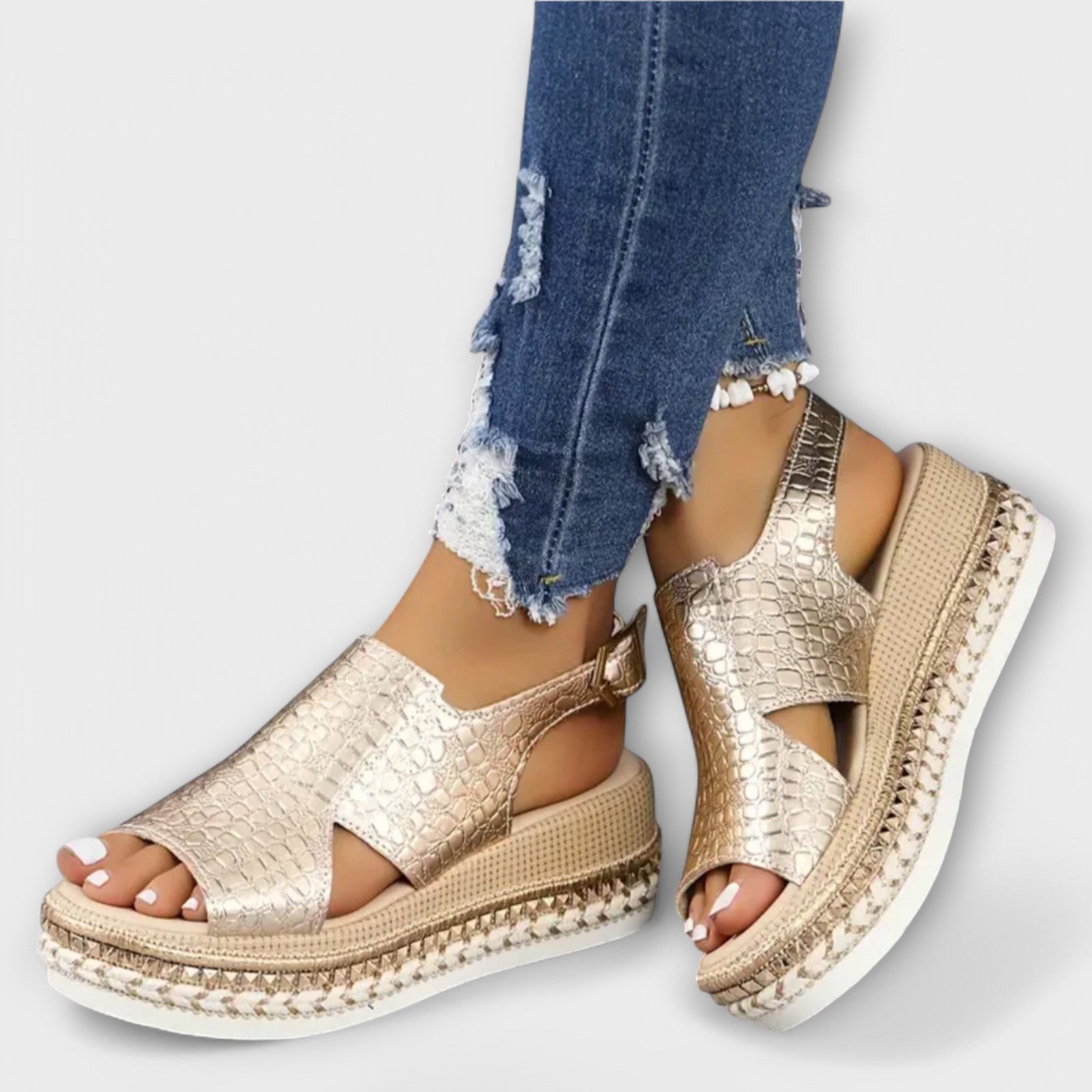 Dame Sandaler Trendy Design Med Justerbare Stropper 1