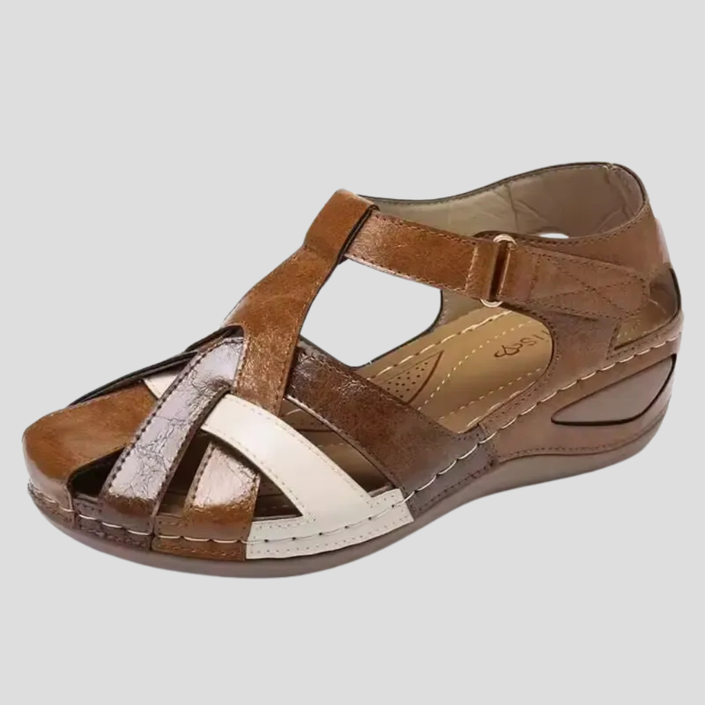 Dame Sandaler med Lukket Tå i Colorblock Stil 2