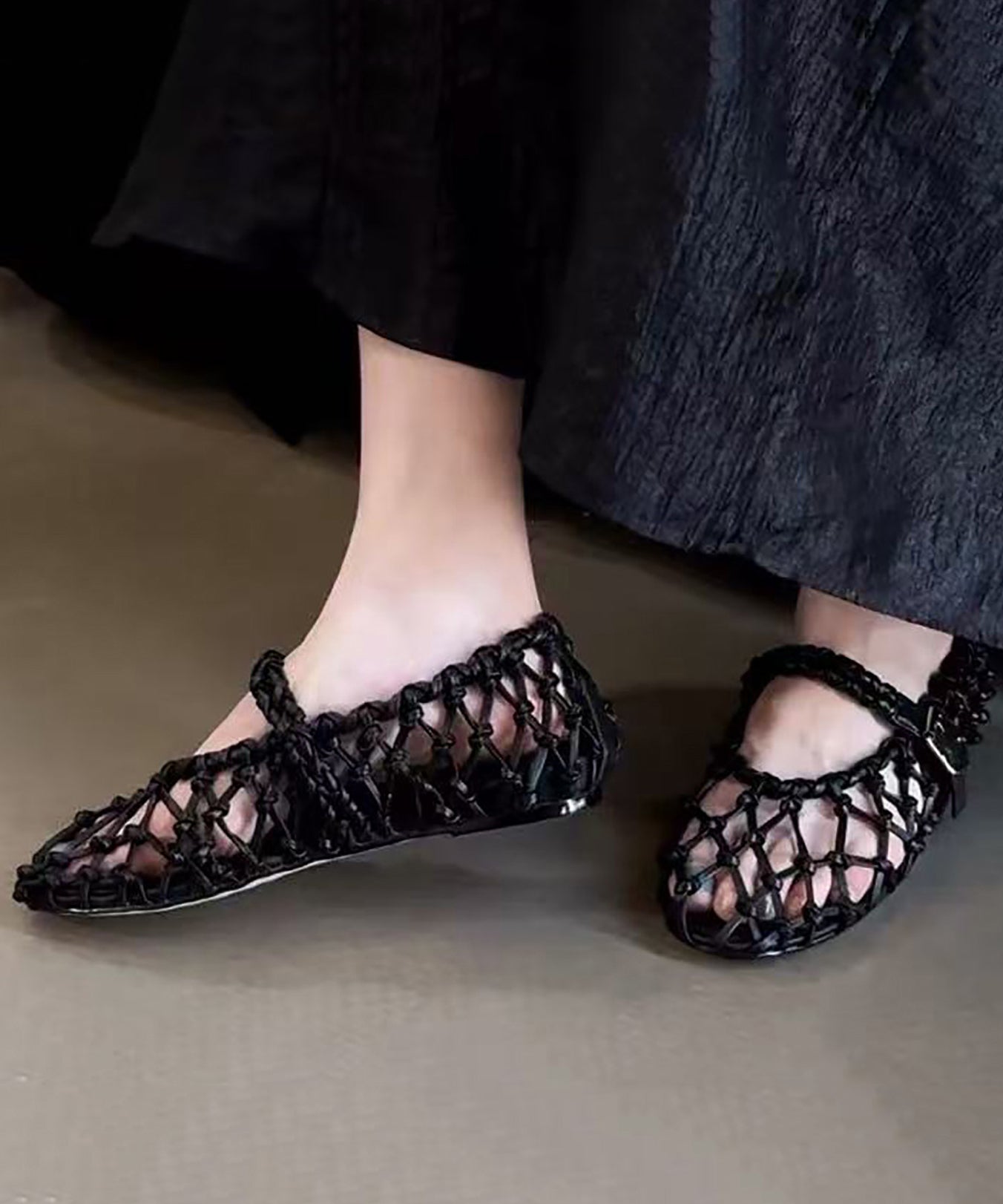 Dame Sandaler med Vevd Design og Spennestropp 2
