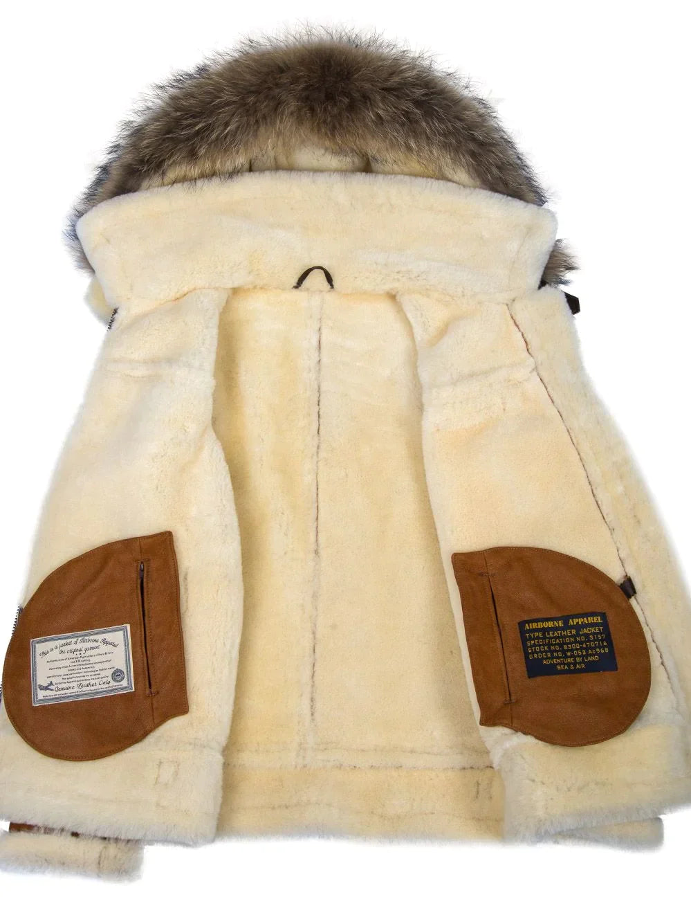 Dame Saueskinnsjakke med Pelshette 8