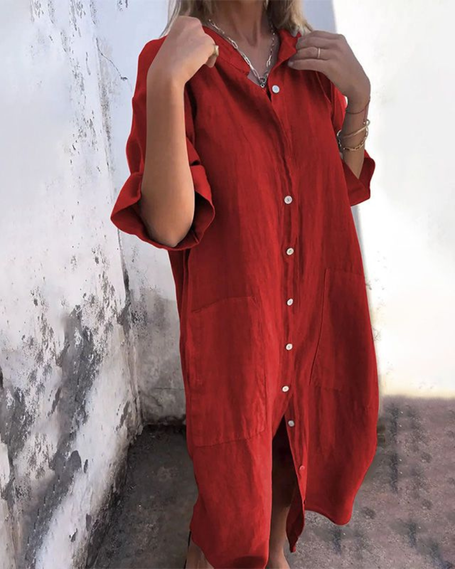 Dame Skjortekjole Boho Stil 5