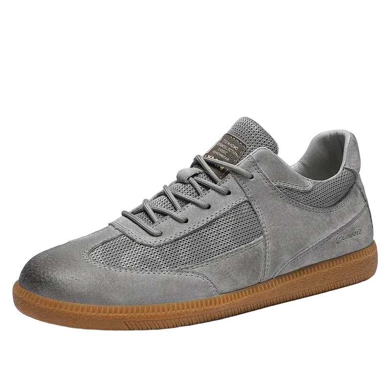 Dame Sneakers i Semsket Skinn Minimalistisk Stil 0